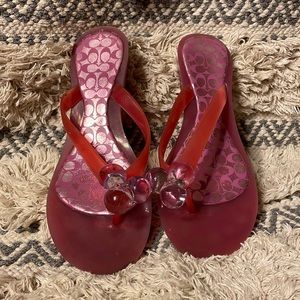 Coach Jelly Flip Flops